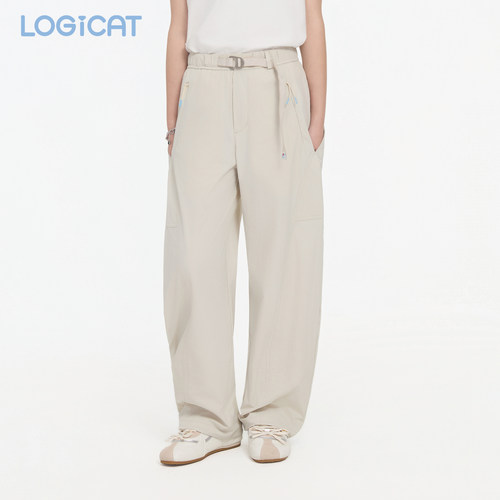 LOGICAT伞兵裤舒适户外2026夏季新款宽松百搭可调节腰带休闲长裤
