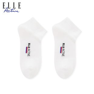 ELLE ACTIVE运动短袜船袜轻薄透气耐穿跑步袜女士简约舒适袜子