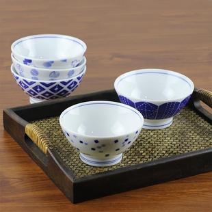 餐具釉下彩陶瓷碗家用小清新瓷碗 日本进口碗美浓12厘米饭碗日式