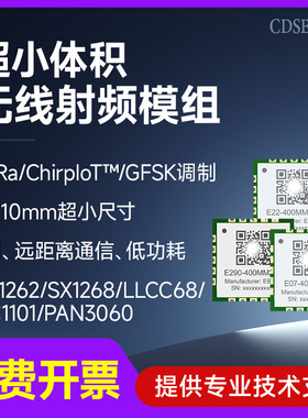 国产LoRa模块433/915MHz无线透传通信低功耗射频SPI模组串口收发