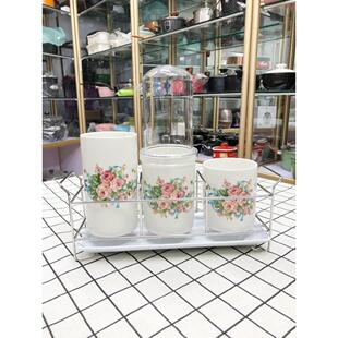 韩国进口SMF三梅陶瓷筷子筒沥水筷子笼餐具笼筷子架勺筷餐具收纳