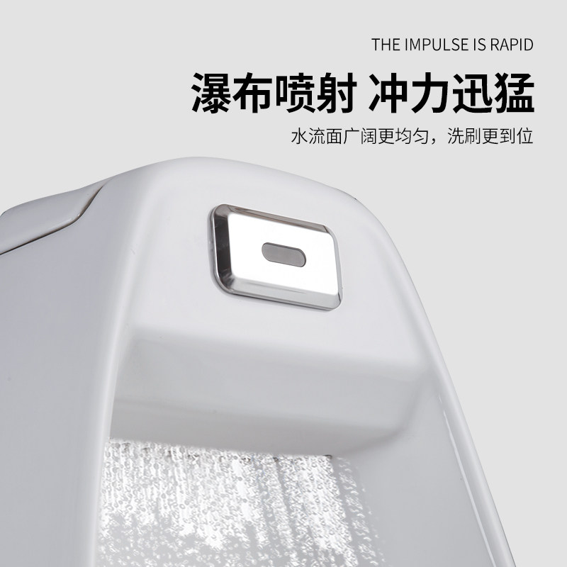 家用自动感应小便池挂墙式男士小便器工地陶瓷墙排式小便斗尿便斗