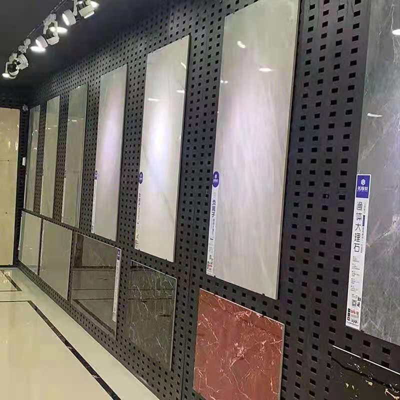 瓷砖展架磁砖落地式架子陶瓷冲孔板样板样品石材大板挂钩展示架