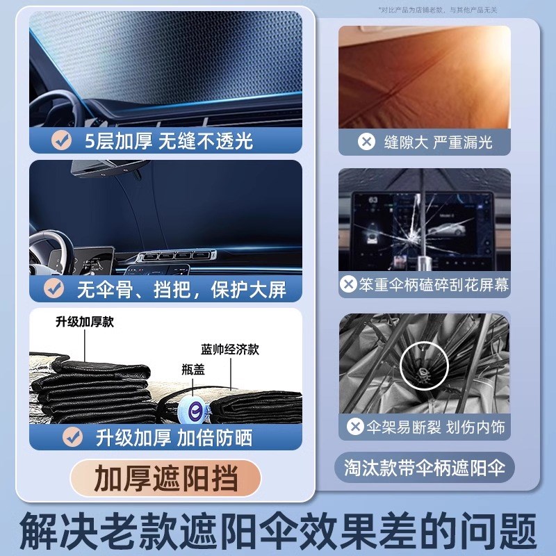 汽车遮阳前挡防晒隔热遮阳挡车用前挡风玻璃遮光板车子车窗太阳挡