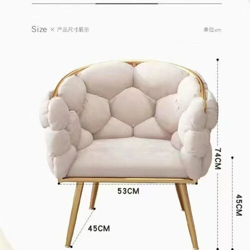 网红少女化妆椅北欧餐椅卧室靠背公主椅子轻奢梳妆台凳洽谈美甲椅