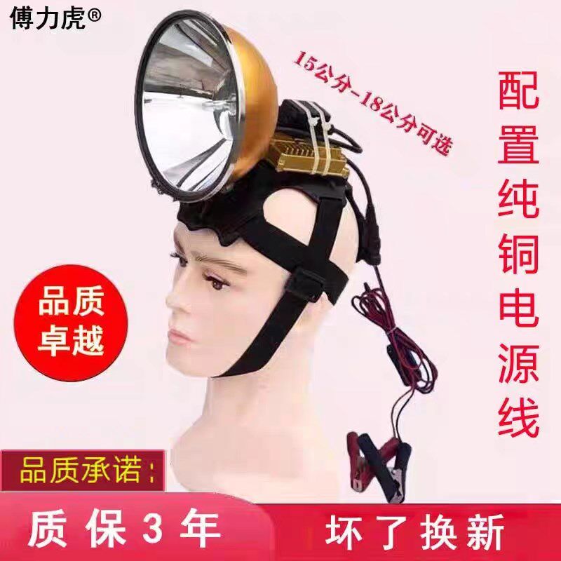 氙气头灯12v500w强光超亮夜钓灯射灯户外探照灯矿灯赶海灯氙气灯