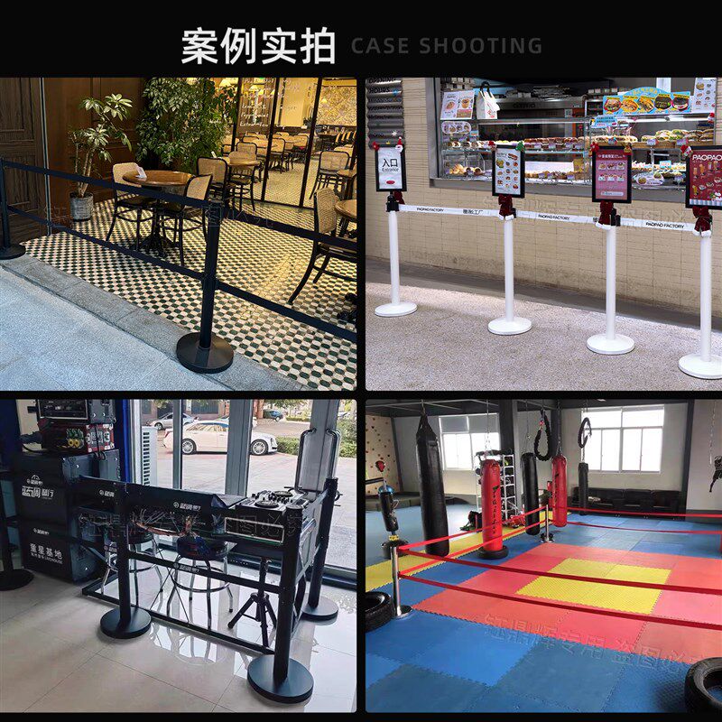 商场双层一米线栏杆警戒线排队护栏机场不锈钢伸缩隔离带围栏定制
