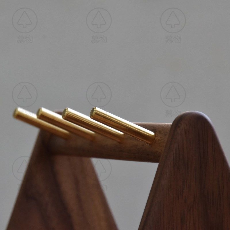 双格钥匙架【慕物】纯实木黑胡桃钥匙手串首饰收纳盒收纳架