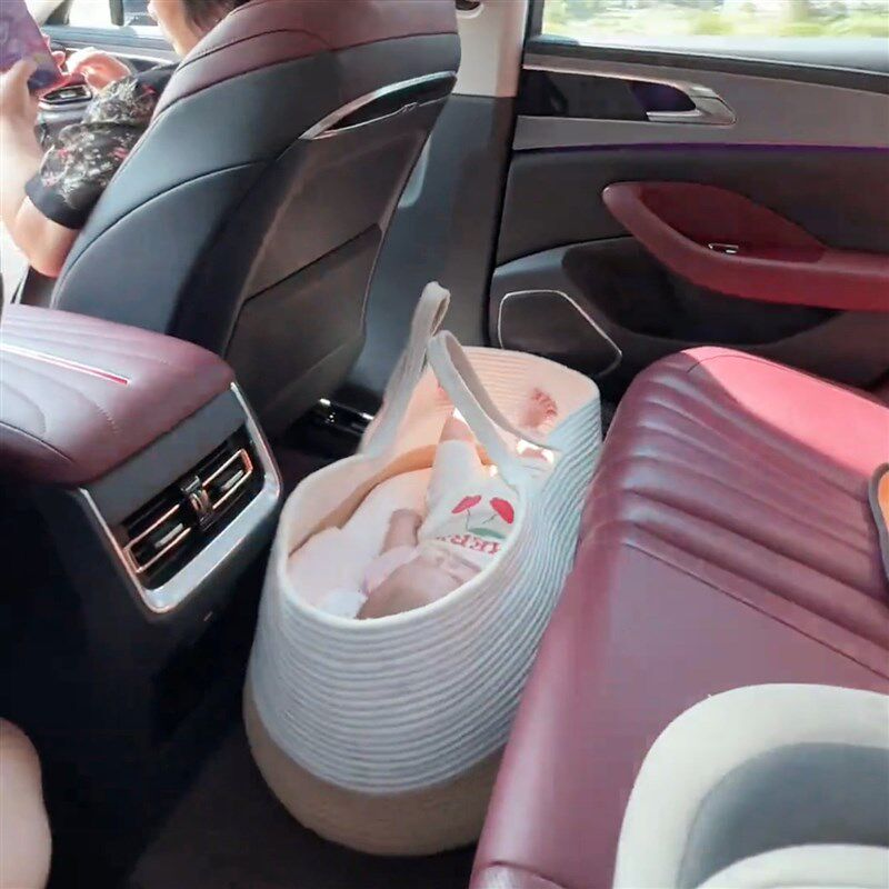 摇篮婴儿编织睡篮外出安全便携式提篮子小月龄宝宝车载可平躺睡床