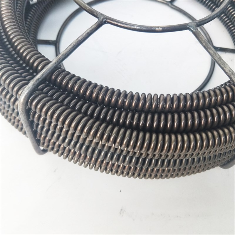 疏通器弹簧16mm管道疏通器配件通下水道工具加粗加密加硬20米软轴