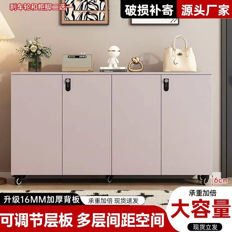 鞋柜门口家用带锁入户门楼道走廊多层带轮子室外电梯口可移动鞋架