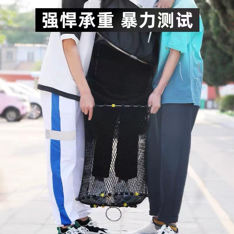 定制黑坑专用涂胶鱼护千斤护速干防挂大物编制大力马渔网兜