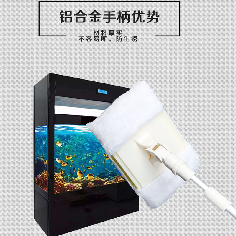 鱼缸刷子旋转海绵刷新款水族箱玻璃清洁青苔除藻工具刷长柄可伸缩