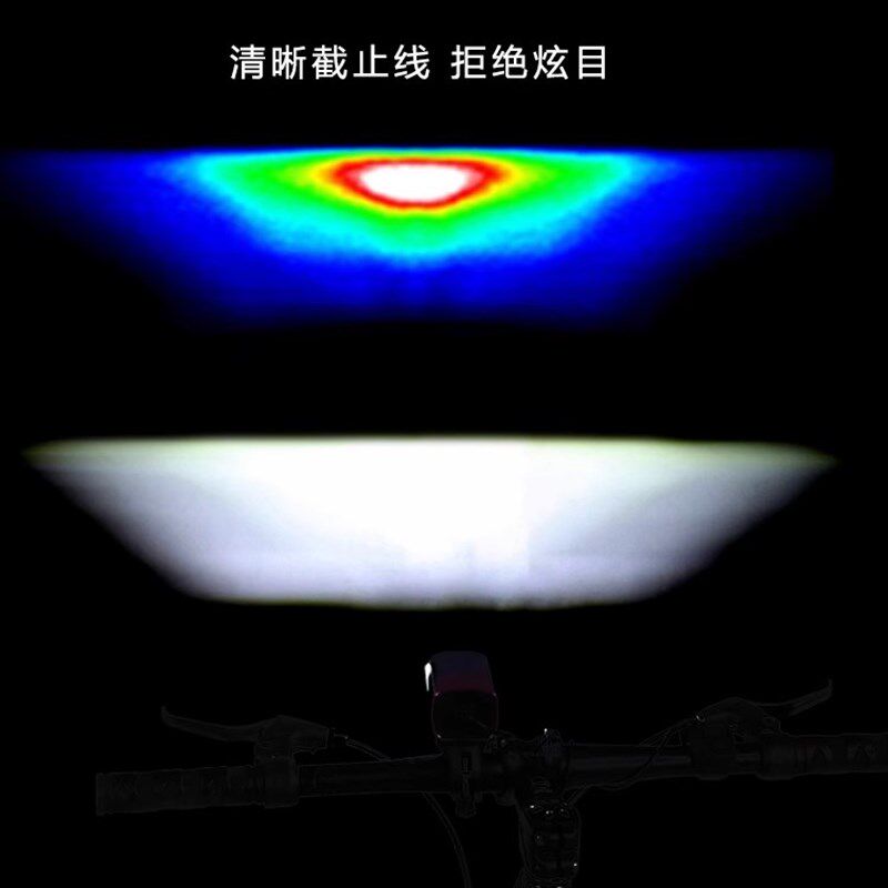 锂电自行车前照灯改装电动车LED灯12-滑板车截止线防眩目