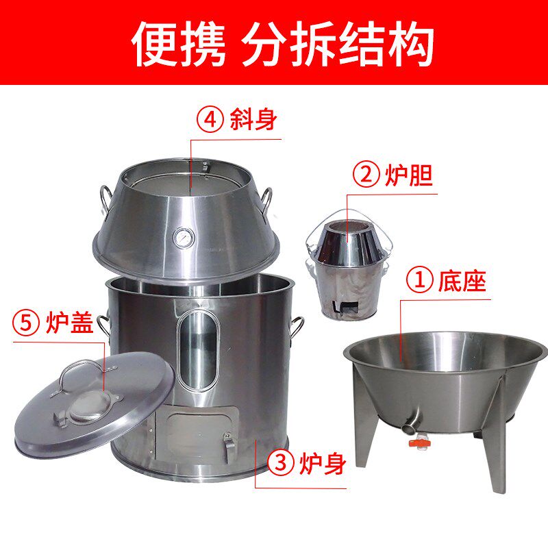 小型烤鸭炉家用烧烤炉木炭燃气吊炉双层烧鹅炉户外烤鸡烤羊排炉子