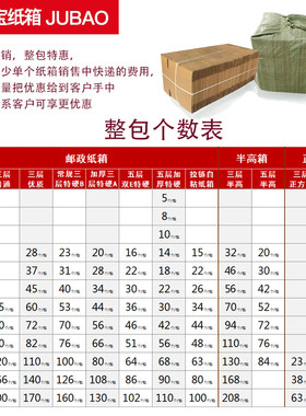 纸箱子包装定做快递打包长方形半高硬纸壳箱定制小号纸盒纸箱