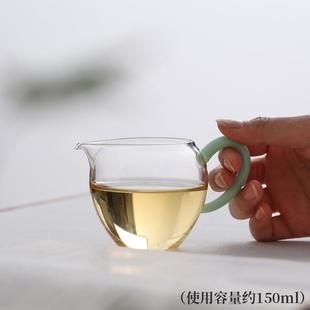 纯手工公道杯玻璃耐热分茶器小号茶海匀杯家用倒茶杯茶道配 日式