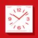 挂墙白色简约设计客厅卧室饭厅工作室挂钟超薄轻奢静音正方形挂钟