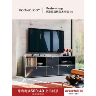 Roomology摩洛哥进口纯手工编织Modern当代抽象艺术羊毛地毯