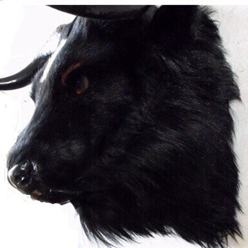 厂家直销 定制手工艺品 仿真牦牛头 动物头挂件 创意礼品 工艺品