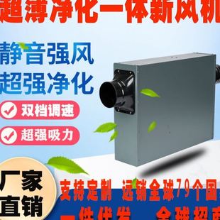 新风一体机商用管道静净化排气频家用系统换送风机超薄低音广过滤