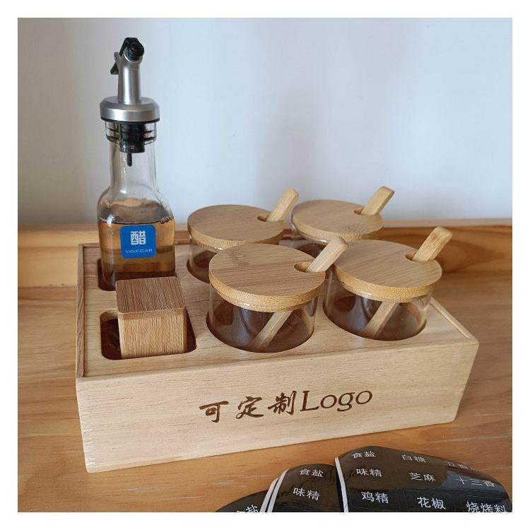 商用轻奢调味盒套装 饭店餐桌调料盒木制酱醋瓶调料 辣椒佐料瓶,厨房/烹饪用具,调味瓶罐/调料研磨器,淘宝优惠券,粉丝福利购,淘宝优惠卷