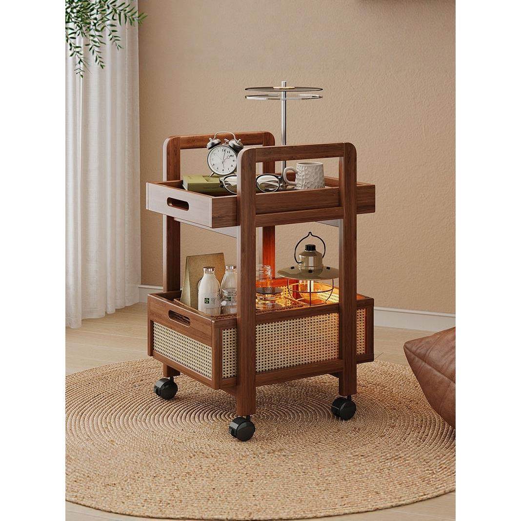 中古小推车边几可移动茶几小桌子客厅边柜覆古零食置物架收纳藤编,住宅家具,移动边几/推车,淘宝优惠券,粉丝福利购,淘宝优惠卷