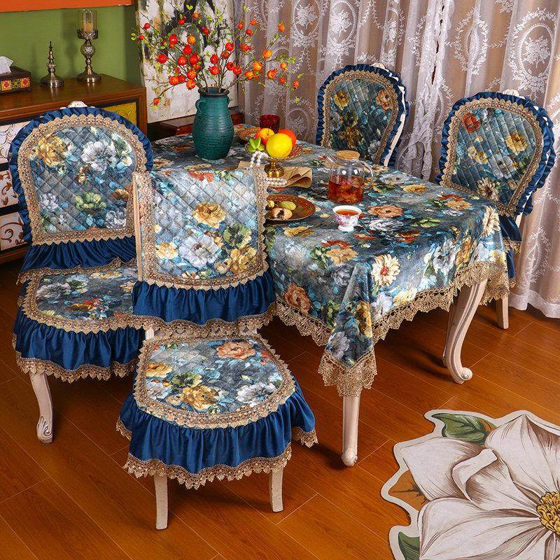 高端荷兰绒餐桌布欧式高档椅套椅垫布艺茶几盖巾圆方形高级感桌布,居家布艺,桌布,淘宝优惠券,粉丝福利购,淘宝优惠卷