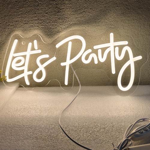 霓虹灯牌 Custom Lets Party LED Neon Signs for Party Wedding