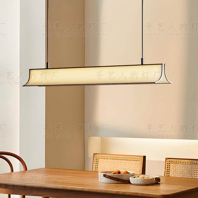 新中式创意简约餐厅餐桌客厅商用前台吧台灯禅意书房茶室长条吊灯,家装灯饰光源,餐厅吊灯,淘宝优惠券,粉丝福利购,淘宝优惠卷
