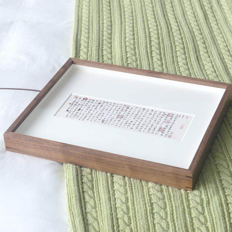 黑胡桃加厚画 画框立体标本中空相框定制装裱实木框diy打印照片挂