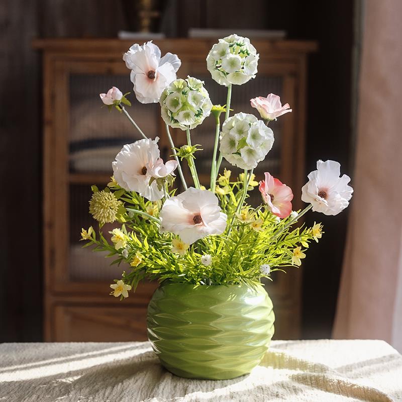 百合花风车球高端轻奢仿真花束假花束办公室客厅室内摆件摆设装饰