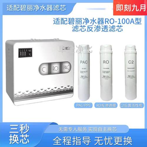 适配碧丽净水器RO-100A型滤芯PAC复合反渗透RO膜净水机滤芯C2后置
