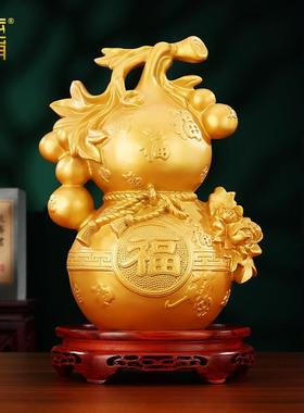 黄铜葫芦百福临门摆件装饰品家居客厅玄关办公室公司乔迁开 业礼
