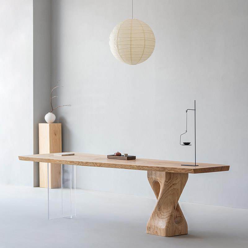 叁几 远山餐桌 白蜡木茶桌客厅家用实木原木侘寂风大板书桌定制,住宅家具,实木餐桌,淘宝优惠券,粉丝福利购,淘宝优惠卷