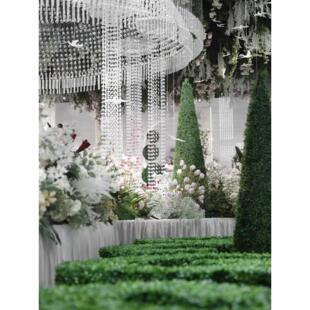 米兰草塔彷真人造草皮草坪创意塑料花艺婚礼布置酒店商场美陈装饰