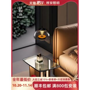 升降手扫花苞床头吊灯意式极简轻奢高级感主卧室房间玄关吊线灯