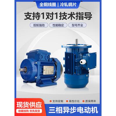 铝壳三相异步电动机全铜线足功率国标欧款YE38024-750W/370W马达