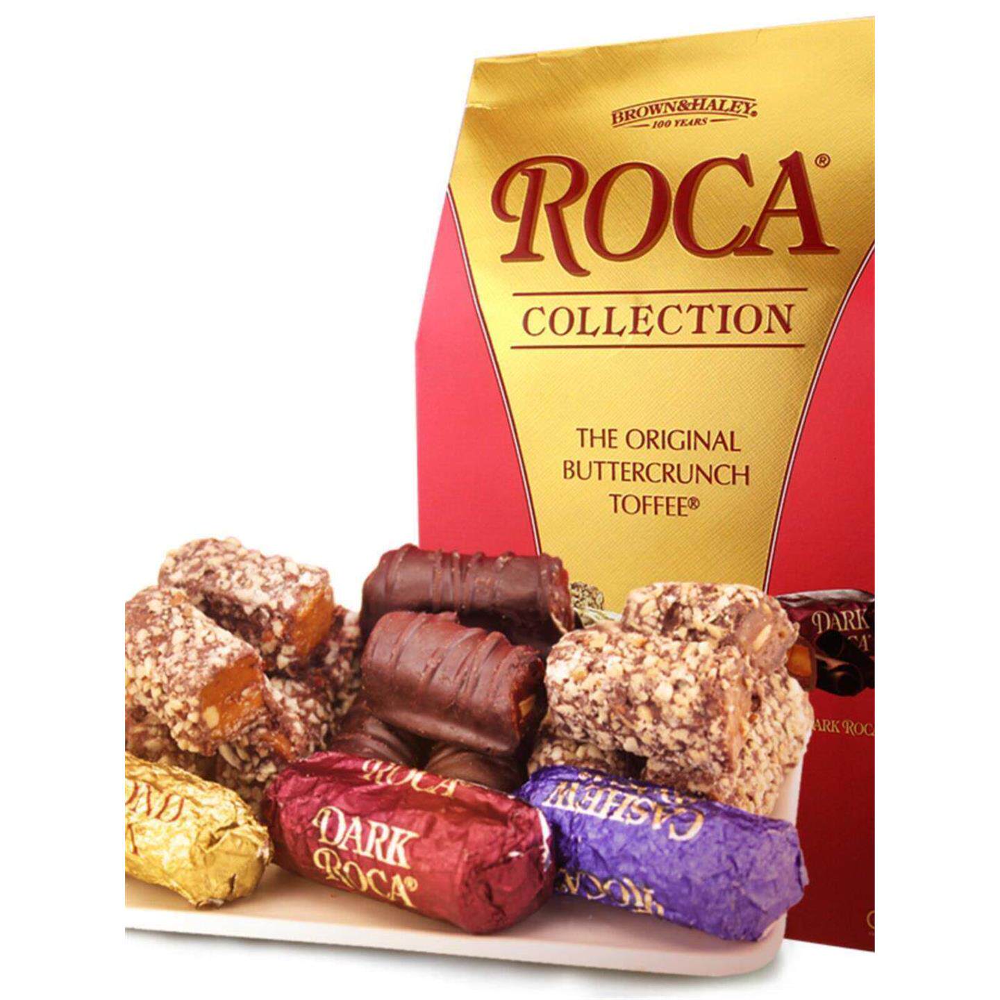 美国进口Almond Roca乐家糖扁桃仁黑巧克力海盐什锦太妃酥糖450g