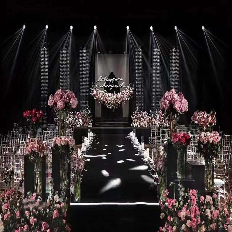 镂空隔断婚庆水晶珠帘珠串珠炼婚礼吊顶菠萝珠线帘舞台背景装饰