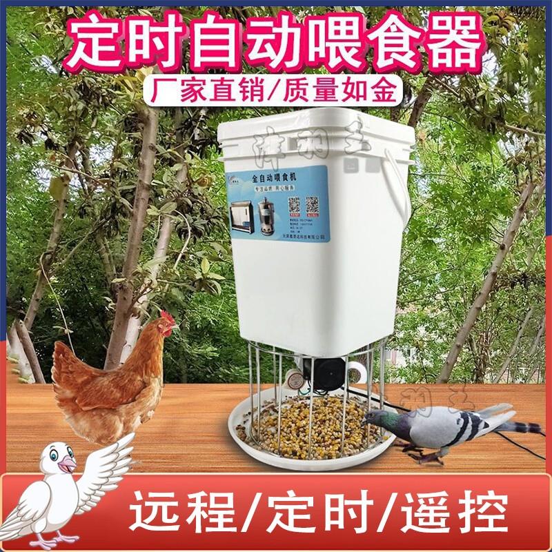 津羽王全自动喂食器鸡鸭鹅定时下料机鸽子远程控制养鸡自动喂食器