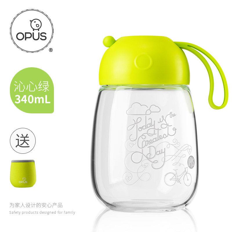 opus玻璃杯女可携式水杯子儿童迷你小巧可爱大肚杯韩版ins网红茶