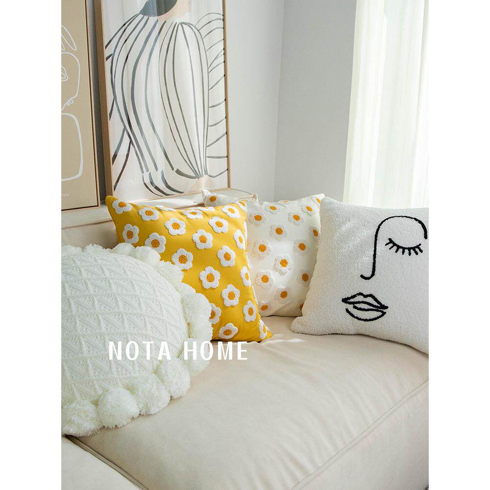 花朵沙发抱枕靠垫客厅可爱女生睡觉飘窗北欧ins办公室腰枕含枕芯