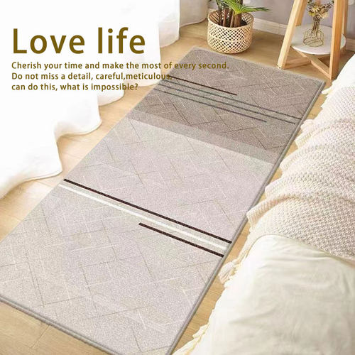 加厚彷羊绒床边地毯卧室长条床边毯客厅床前地毯茶几沙发防滑地毯