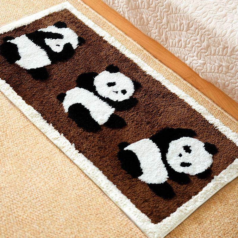 可机洗超柔床边毯ins风卧室熊猫毛绒地毯房间装饰可爱方形床边毯,居家布艺,床边毯,淘宝优惠券,粉丝福利购,淘宝优惠卷
