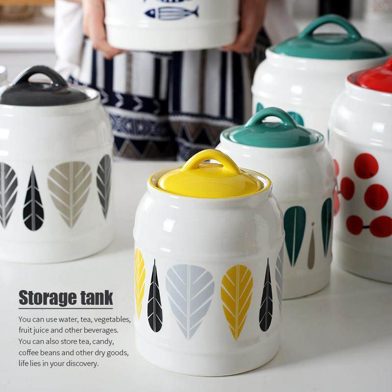 家用厨房陶瓷大容量密封罐奶粉茶叶罐杂粮零食储物罐咖啡糖罐套装,厨房/烹饪用具,密封罐,淘宝优惠券,粉丝福利购,淘宝优惠卷