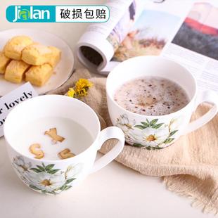 燕麦杯早餐杯学生大容量水杯子带盖可微波可加热家用牛奶杯便携