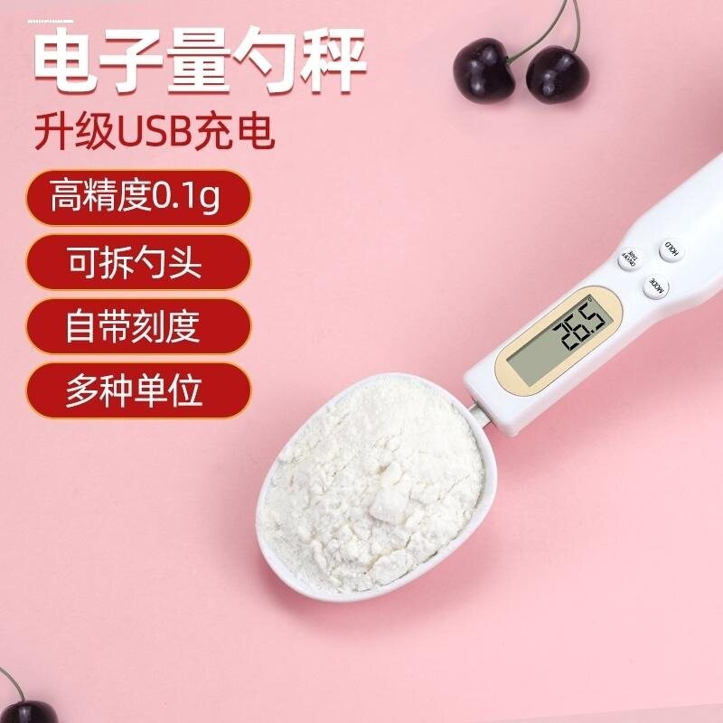 电子秤量勺咖啡计量勺厨房奶粉勺图片