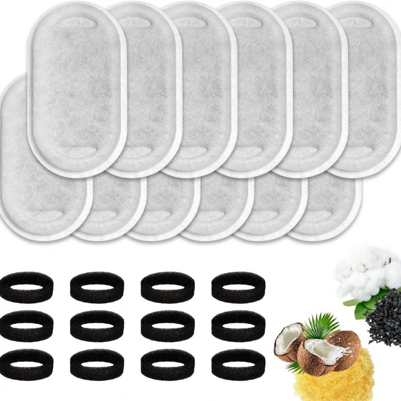 适用探宠猫狗饮水机方形滤芯不插