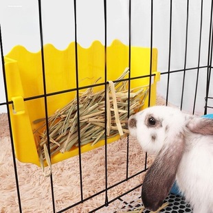 兔子草架食槽二合一兔兔食盆防浪费悬挂兔用吃草架龙猫荷兰猪食盒